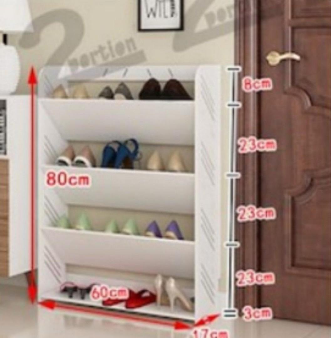 Slanted Shoe Rack, Furniture & Home Living, Furniture, Shelves
