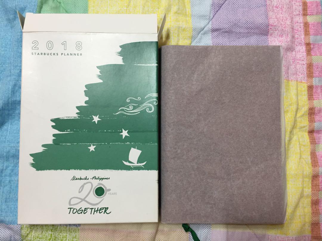 Starbucks 2018 Planner (Category: Stationery & School Supplies) located in Marilao. Submitted by gi_yan (Listing ID 181197517, Image 2). Description: Plastic removed, but packaging inside is intact Vinta Starbucks card still inside Coupons intact See photos..