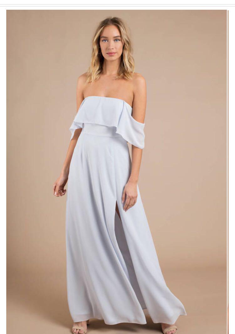 light blue ruffle shirt