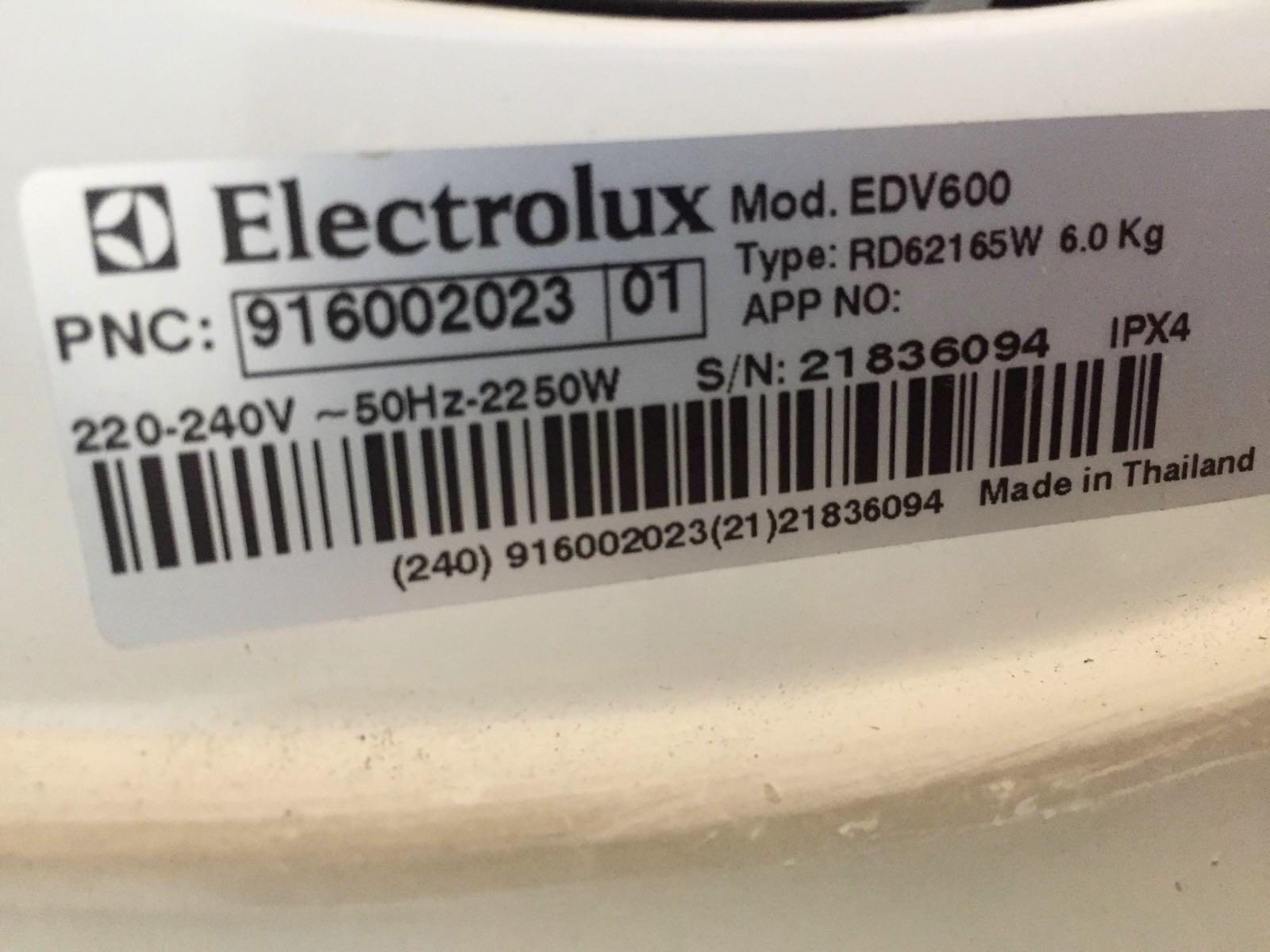 Used ELECTROLUX Front Load Dryer, TV & Home Appliances, Washing