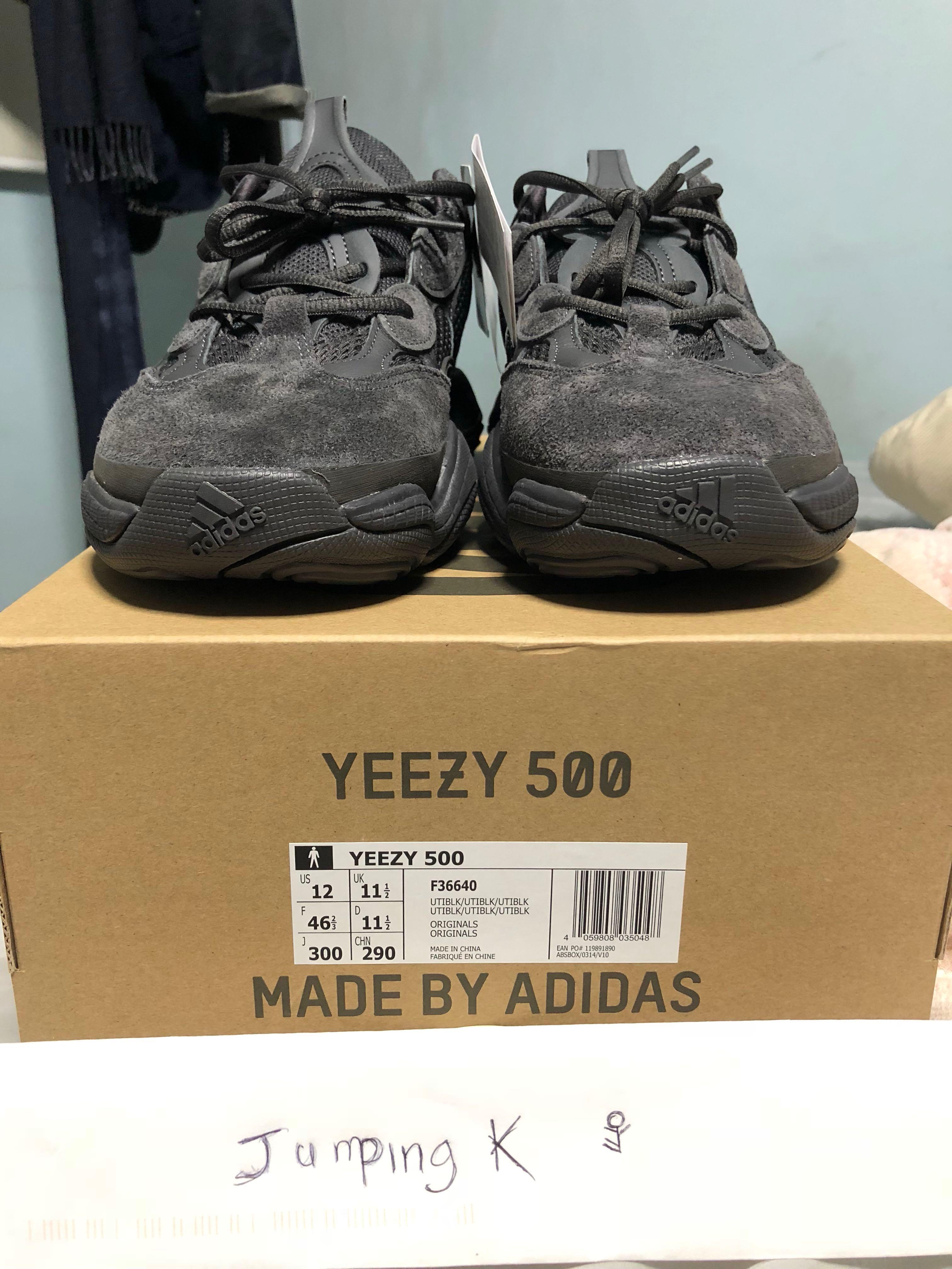 Yeezy 500 Utility Black, Men's Fashion 