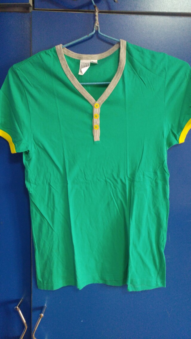 teal baseball shirt