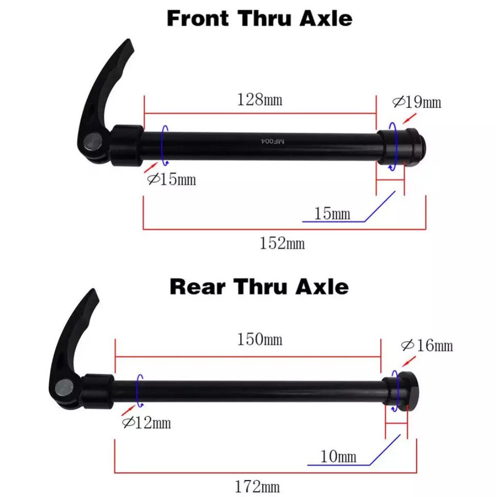 142 hot sale thru axle