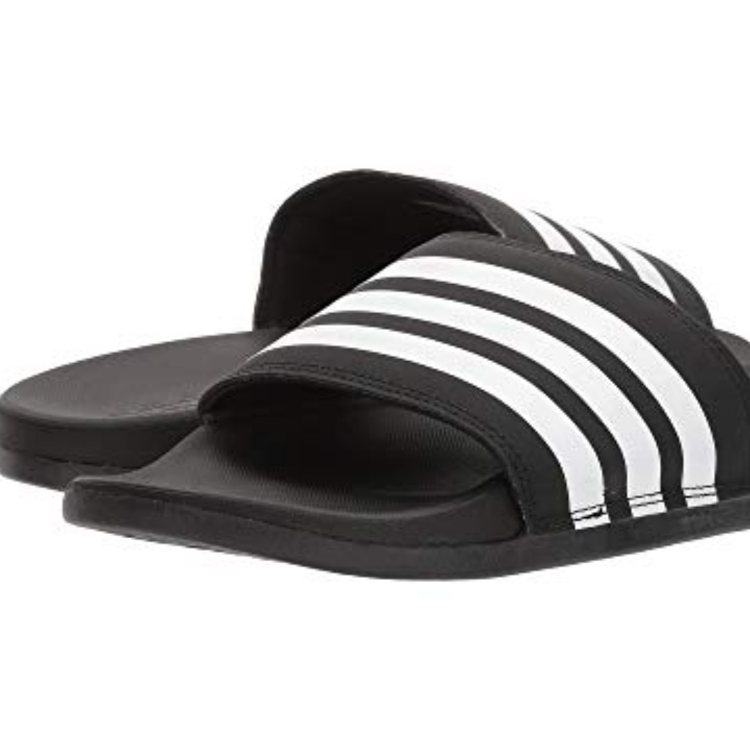 adilette cloudfoam plus stripes slides review