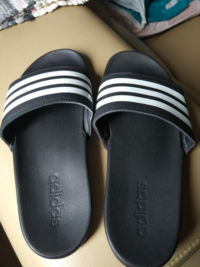 Adilette cloudfoam plus online stripes slides womens