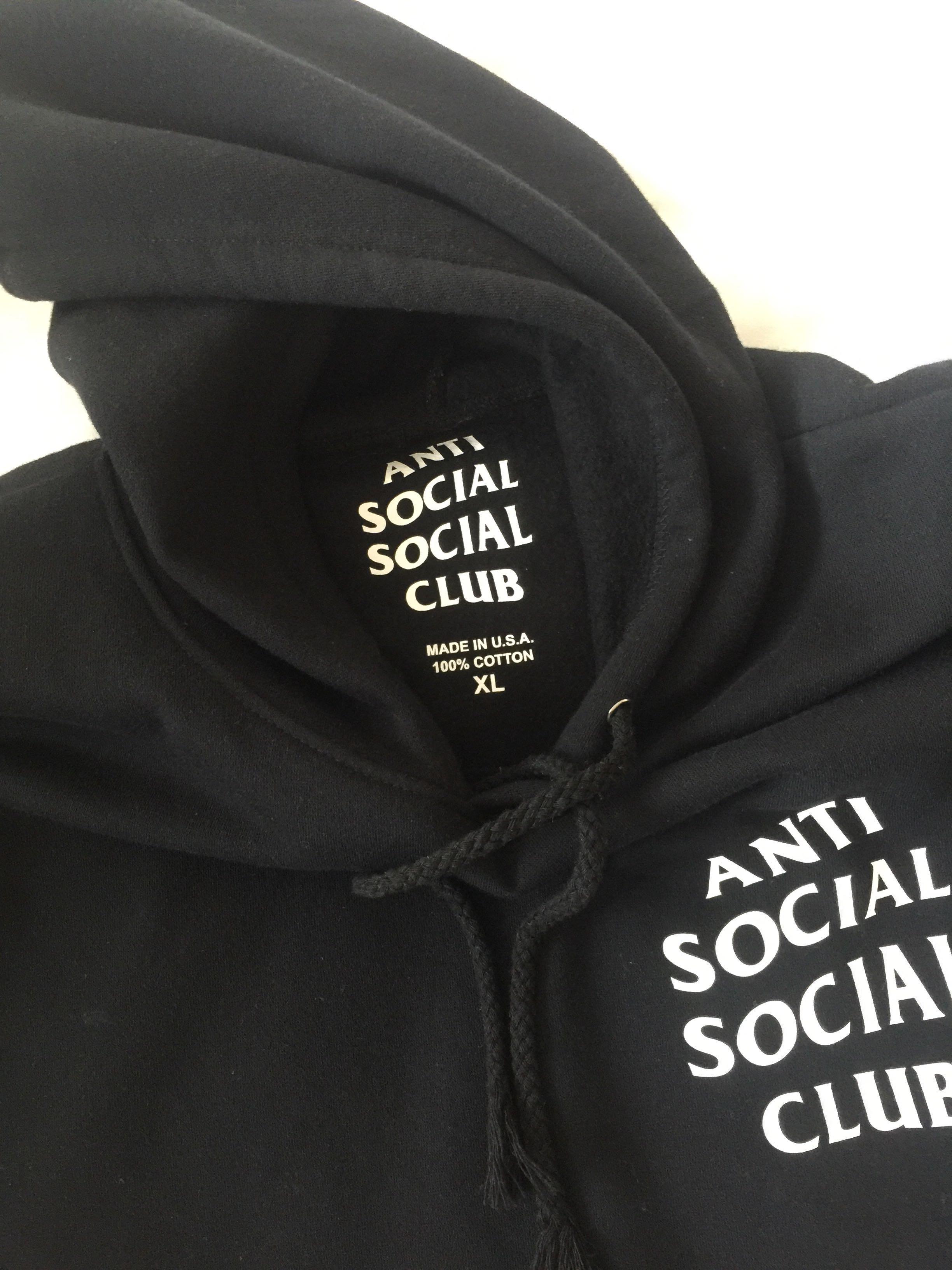 Anti social social sales club korean hoodie