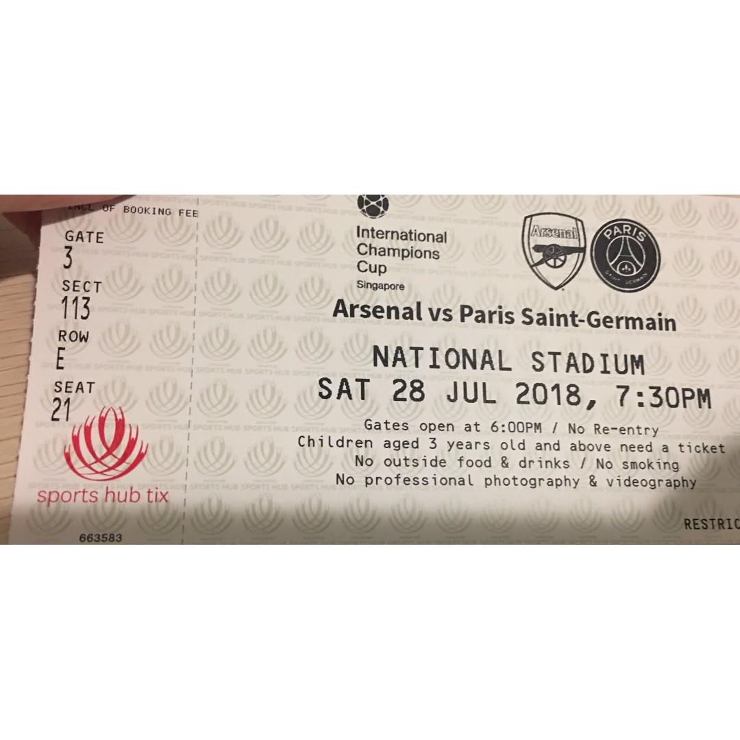 Arsenal Vs Psg Tickets Vouchers Event Tickets On Carousell