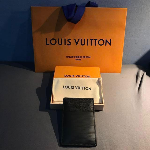 Louis Vuitton Black Epi Leather Noir Porte Cartes Card Holder Wallet 8 –  Bagriculture