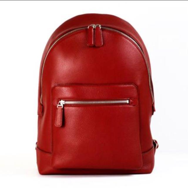BALLY Full Maroon Leather Backpack Men s Fashion Bags Backpacks