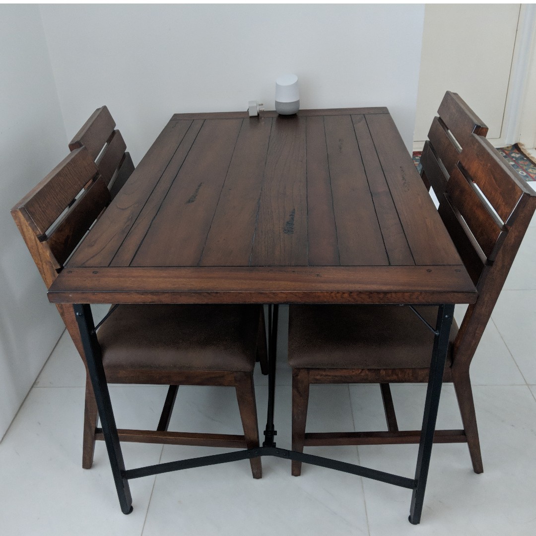 Burma teak store wood dining table