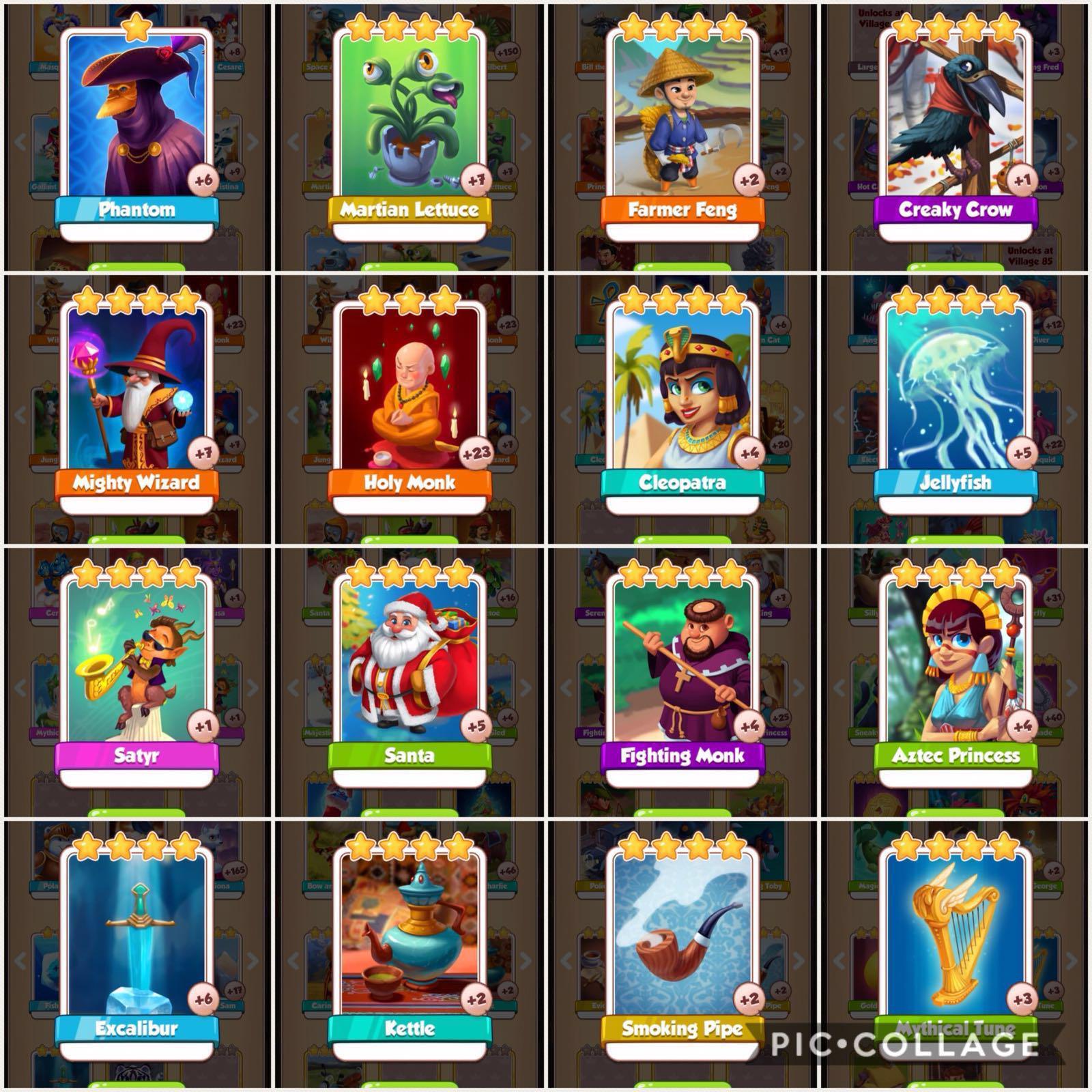 List Of Rare Cards On Coin Master