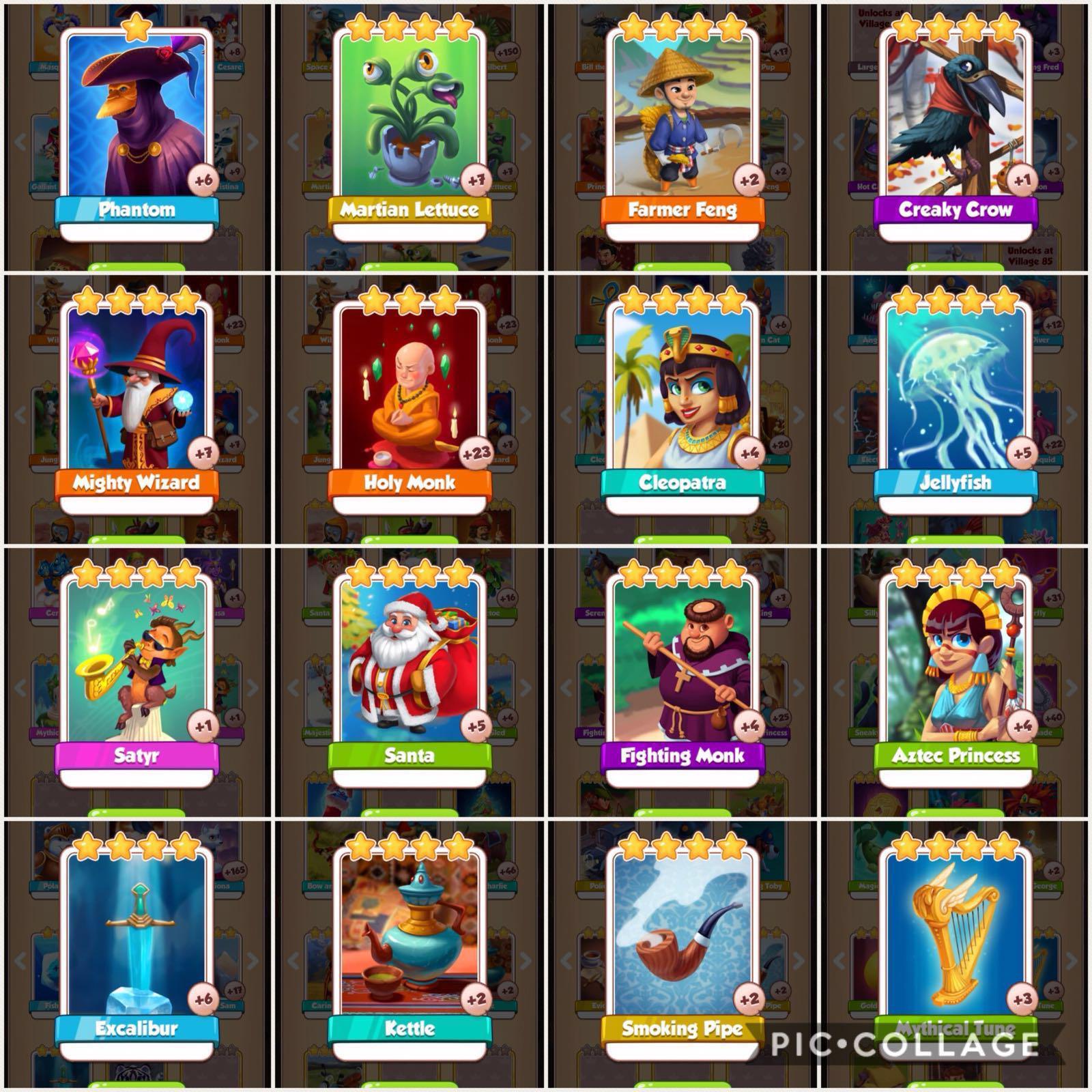 Coin Master High Rare Cards List