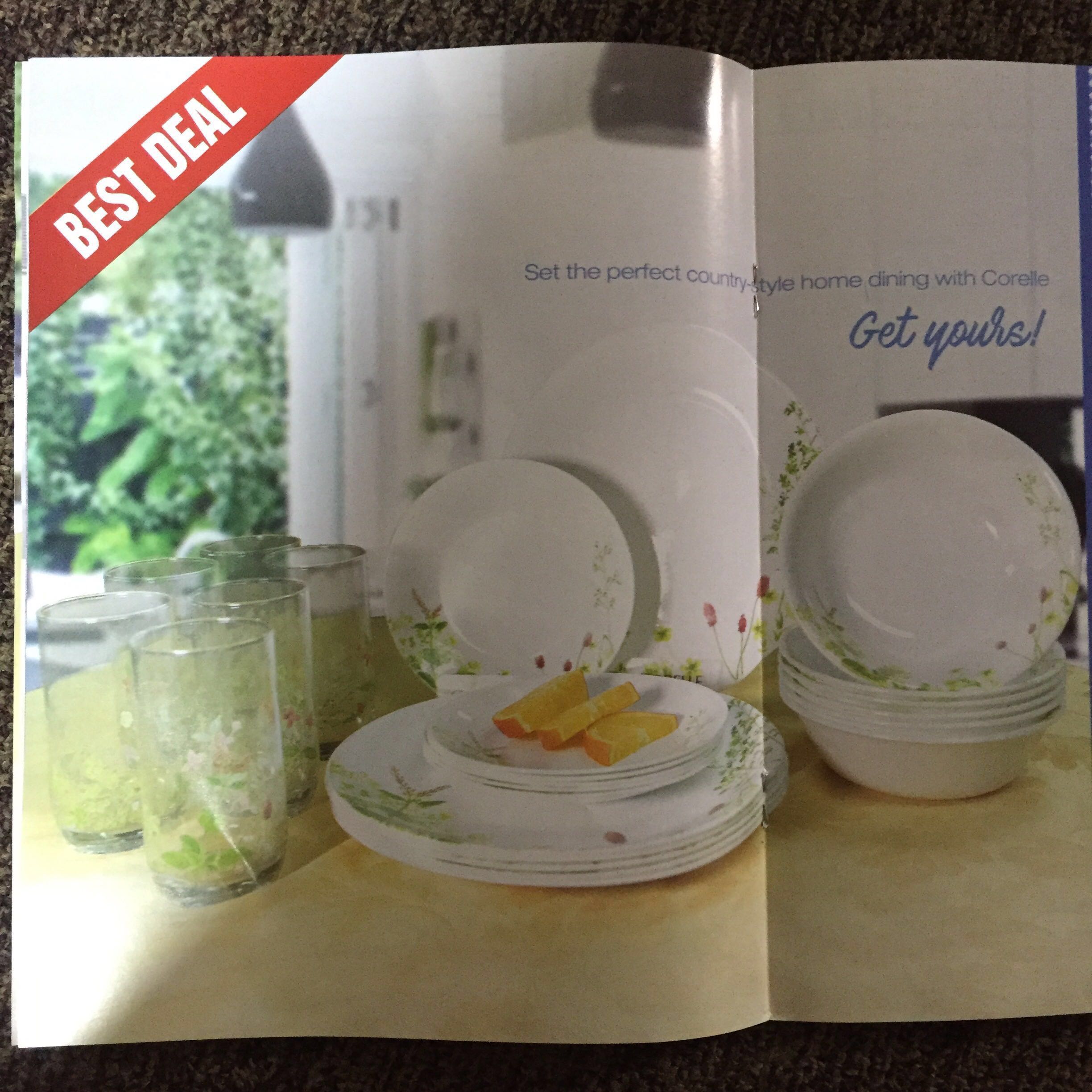 Corelle 24pc Provence Garden Dinnerware Set Home Furniture