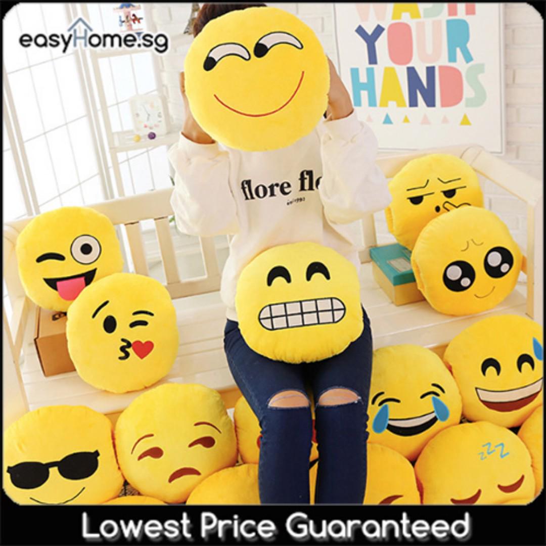 Emoji Cushions Smiley Emoticon Round Pillow caroupay Babies Kids Bathing Changing Other Baby Bathing Changing Needs on Carousell