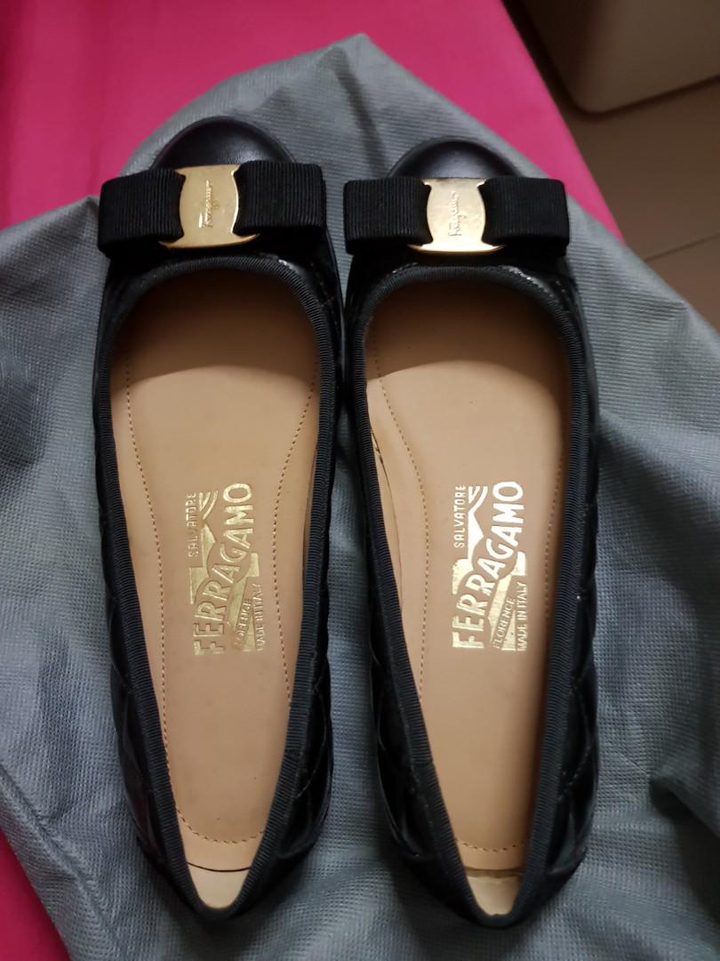 Ferragamo Quilted Ballerina Sneakers Luxury Shoes On Carousell