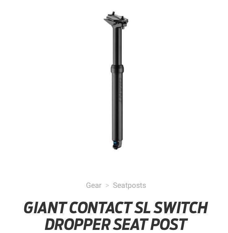 Giant Contact Dropper Seat Post internal cable routing (100mm travel), Sports Equipment