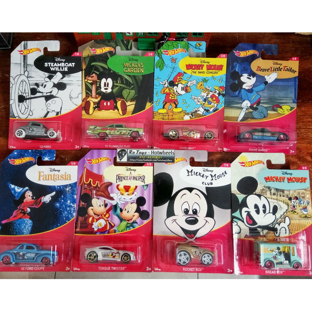mickey mouse hot wheels set