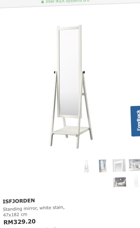Ikea Standing Mirror, Furniture & Home Living, Furniture, Tables & Sets