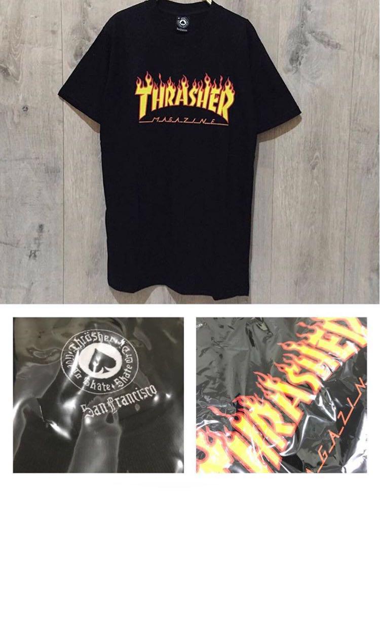 Kaos Thrasher Tshirt Black n White 