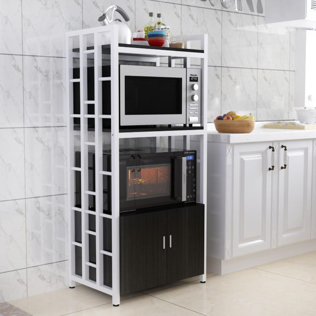 Kitchen Racks Floor Kitchen Cabinet Microwave Oven Oven Rack 4