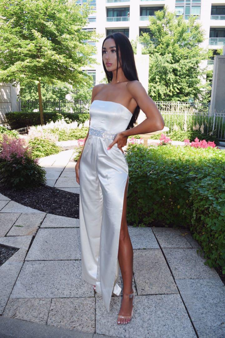 Meshki white jumpsuit best sale