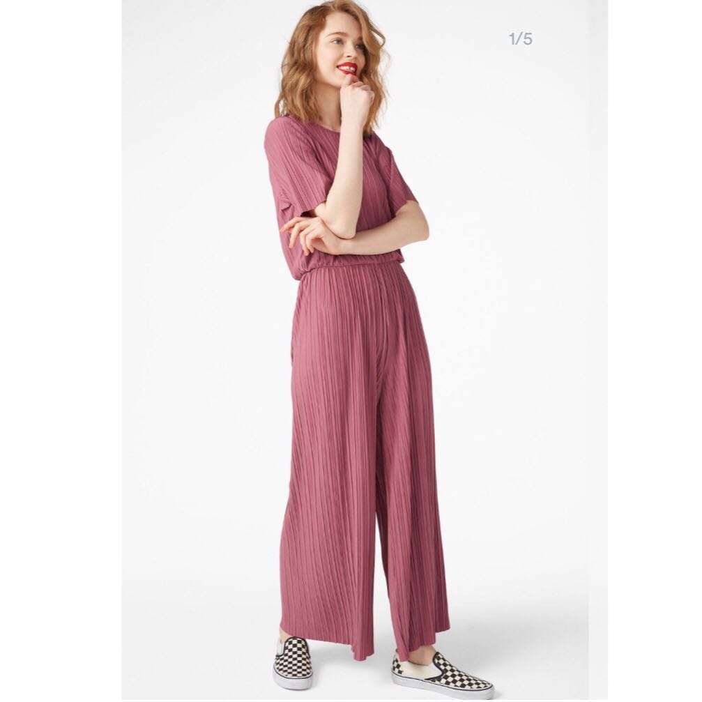 Monki pleated sale jumpsuit