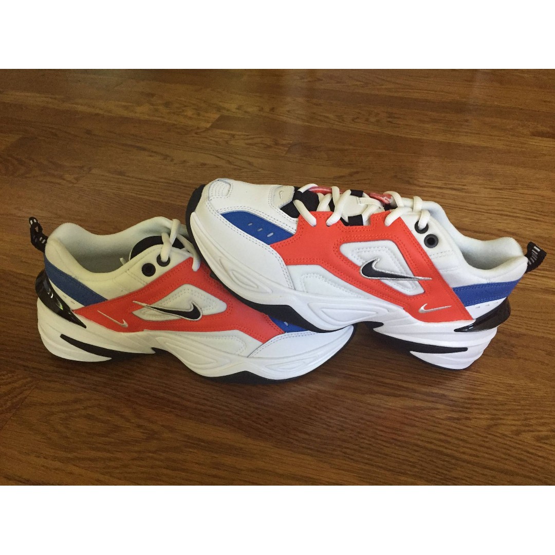 Nike M2k Tekno White Black Orange W Men S Fashion Footwear On Carousell