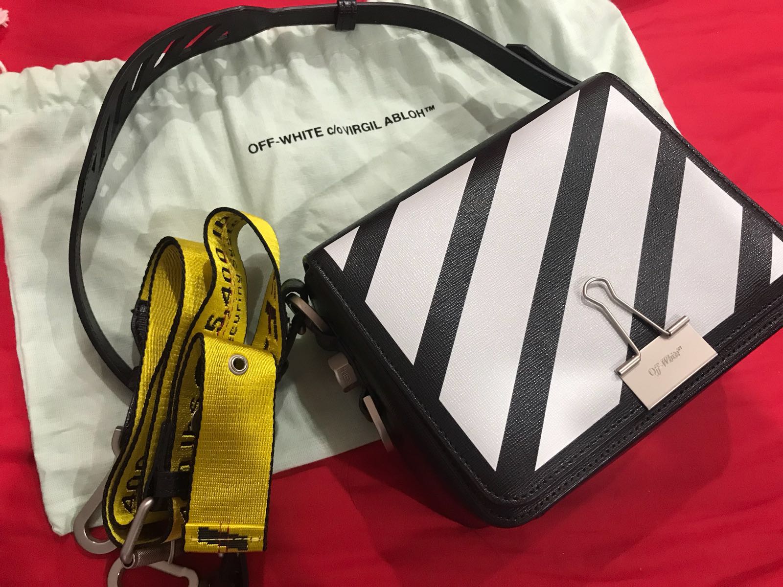Off-White c/o Virgil Abloh Mini Diag Flap Bag - Black Crossbody Bags,  Handbags - WOWVA47184