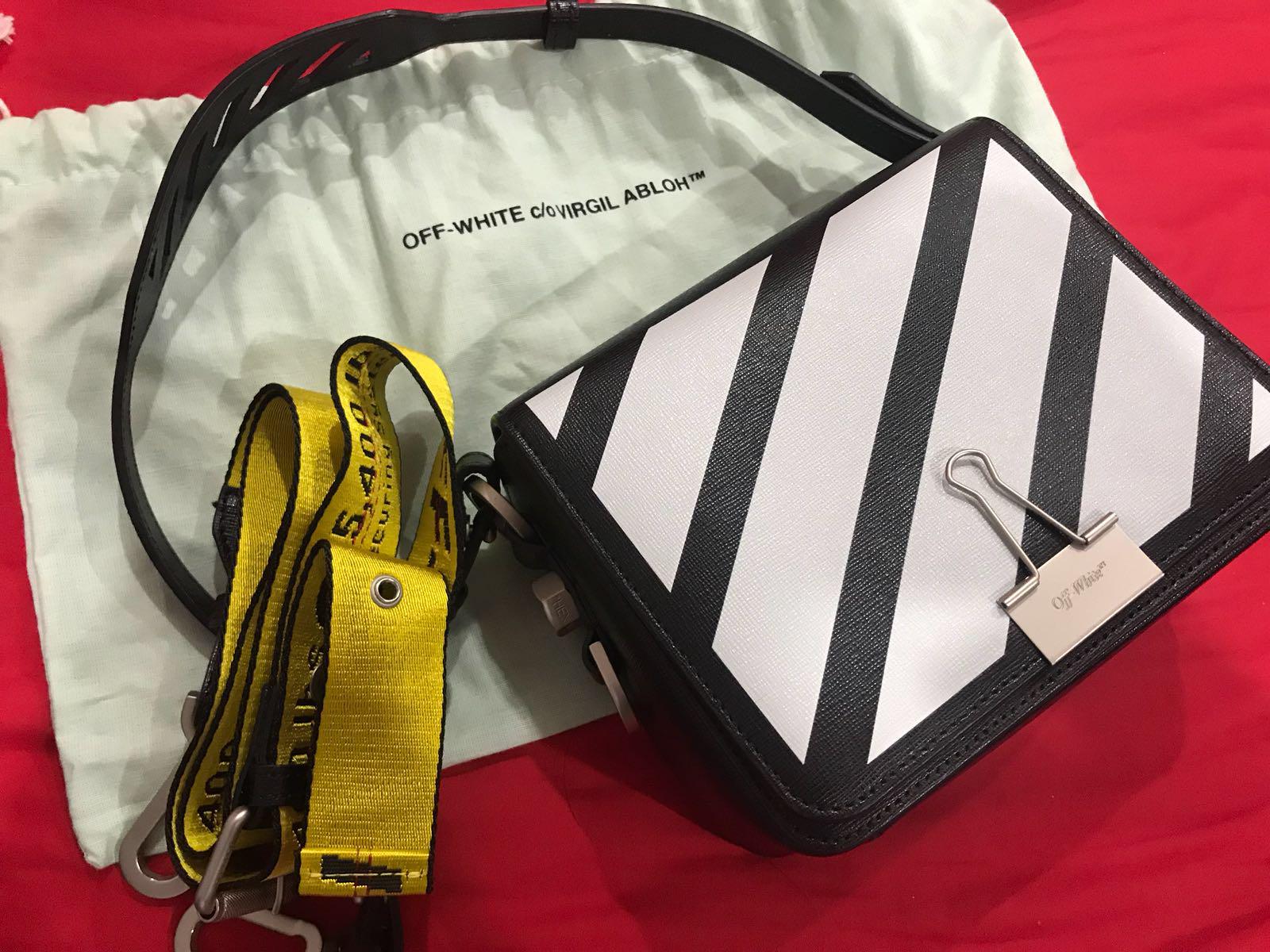 Off-White c/o Virgil Abloh Small Leather Screw Shoulder Bag in White