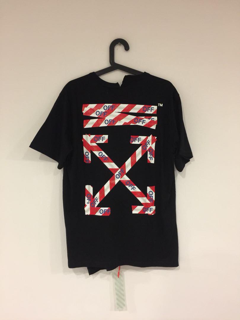 Off white barricade tape tee clearance