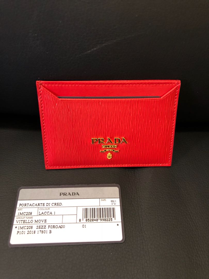 red prada card holder
