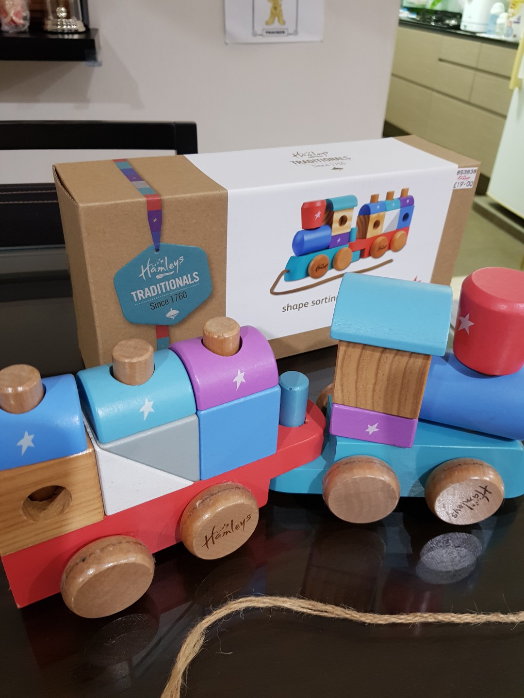 Pre Loved Hamleys Shape Sorting Stacking Train, Hobbies & Toys, Toys