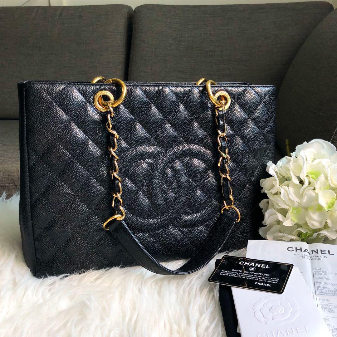 ❌SOLD❌ Chanel GST Grand Shopping Tote in Black Caviar GHW