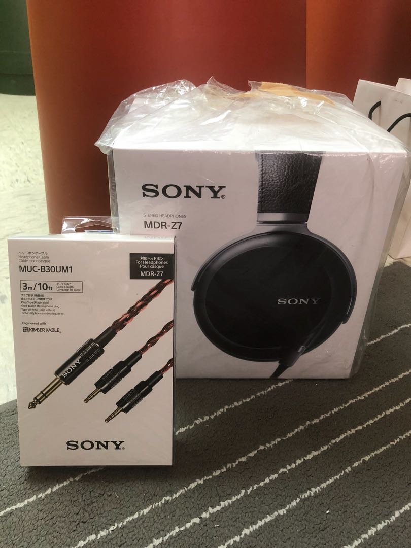 全新Sony MDR-Z7 Headphone 連MUC-B30UM1 3M Kimber Upgrade 綫, 音響