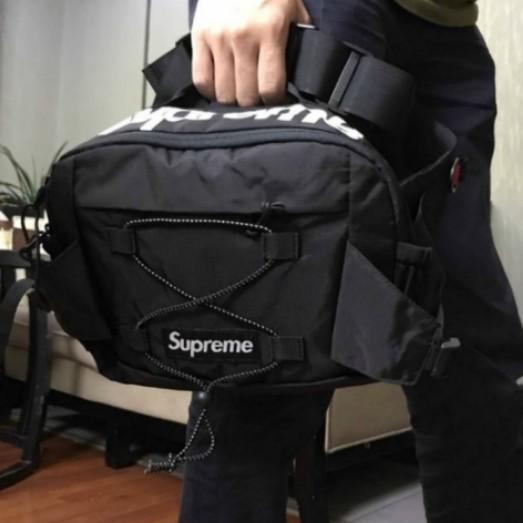 Supreme waist bag ss17 black, Men's Fashion, Bags, Sling Bags on Carousell