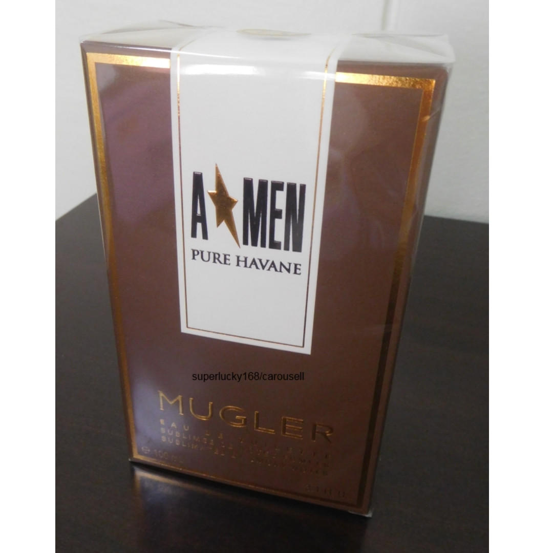 SOLD) Thierry Mugler A ???? MEN Pure Havane fragrance for men (EDT Eau De  Toilette, 3.4 FL. Oz, 100 ML) (Brand NEW, Sealed in Box) Angel Men Cologne,  Beauty  Personal Care,