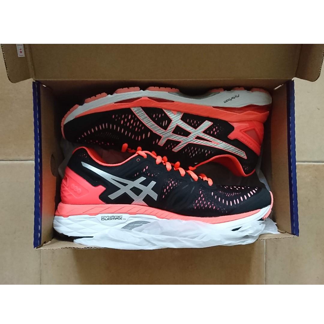 Asics gel kayano 23 black silver flash coral hot sale