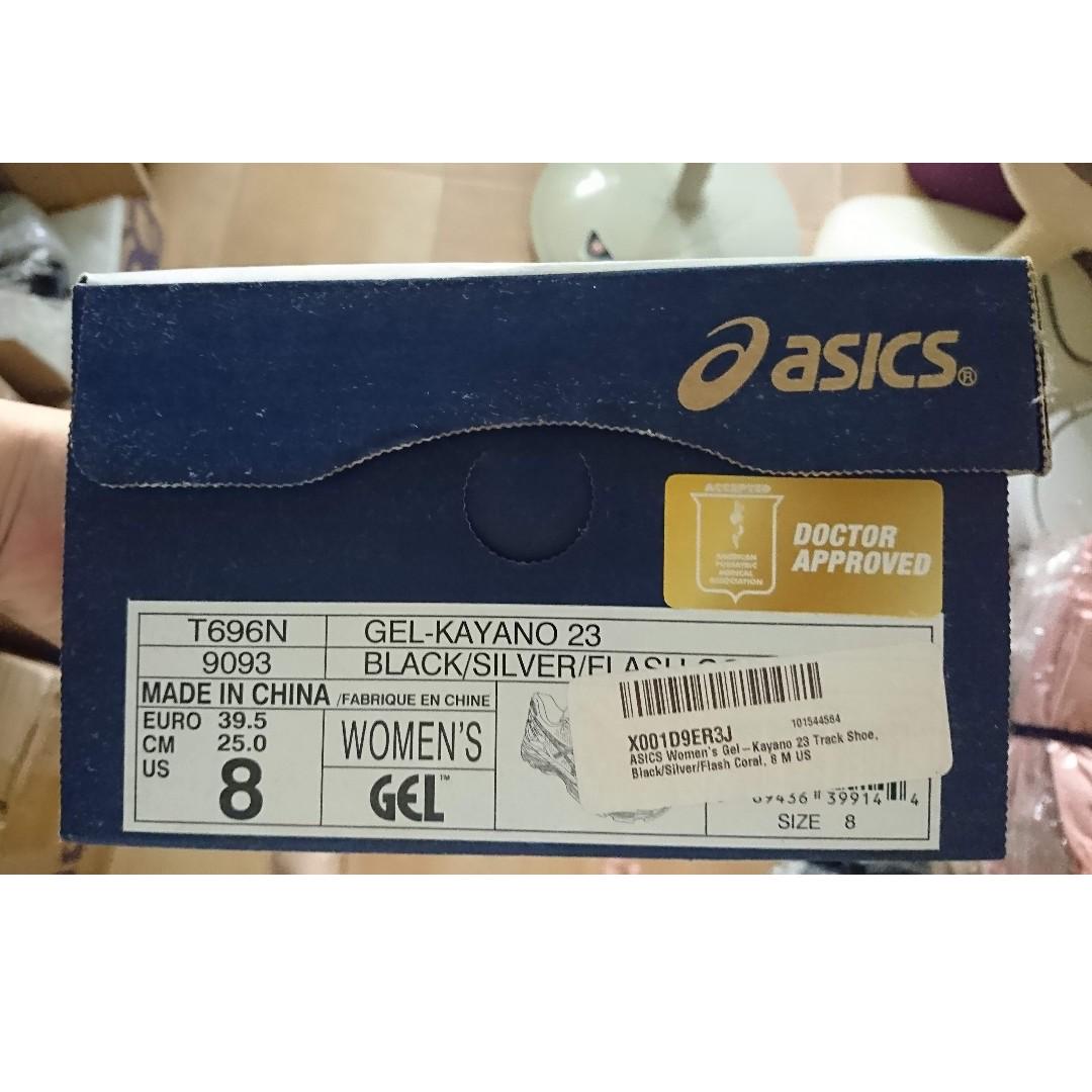Asics gel kayano 23 cheap black silver flash coral