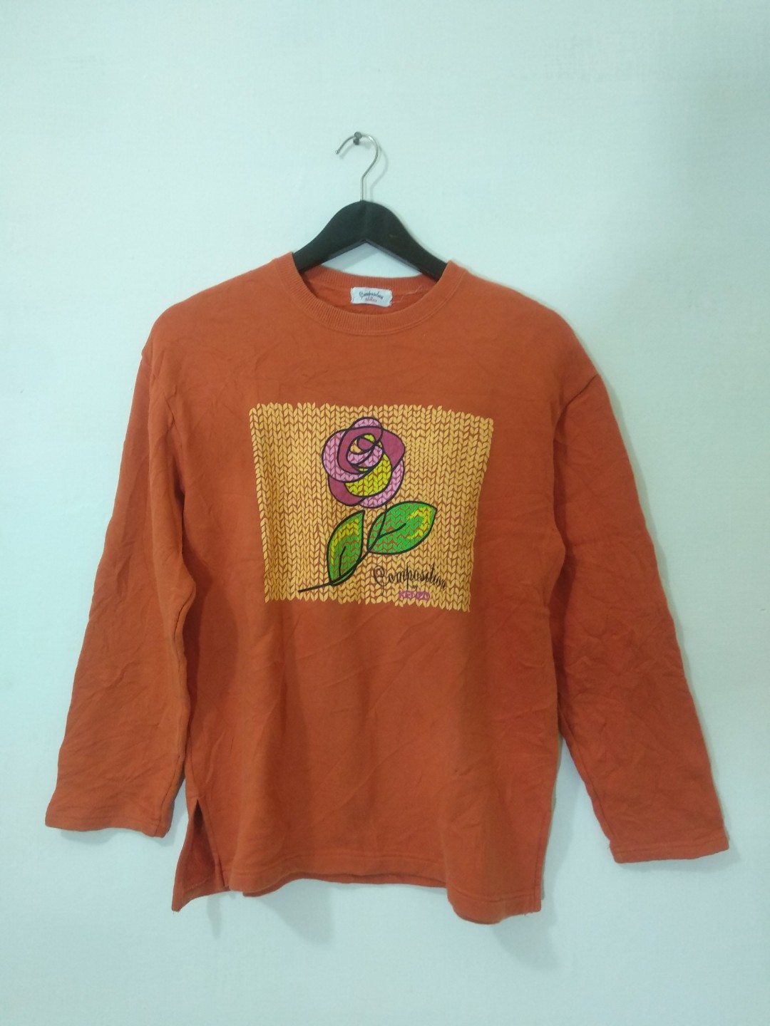 Vintage Kenzo Longsleeve Fesyen Wanita Pakaian Wanita Di Carousell