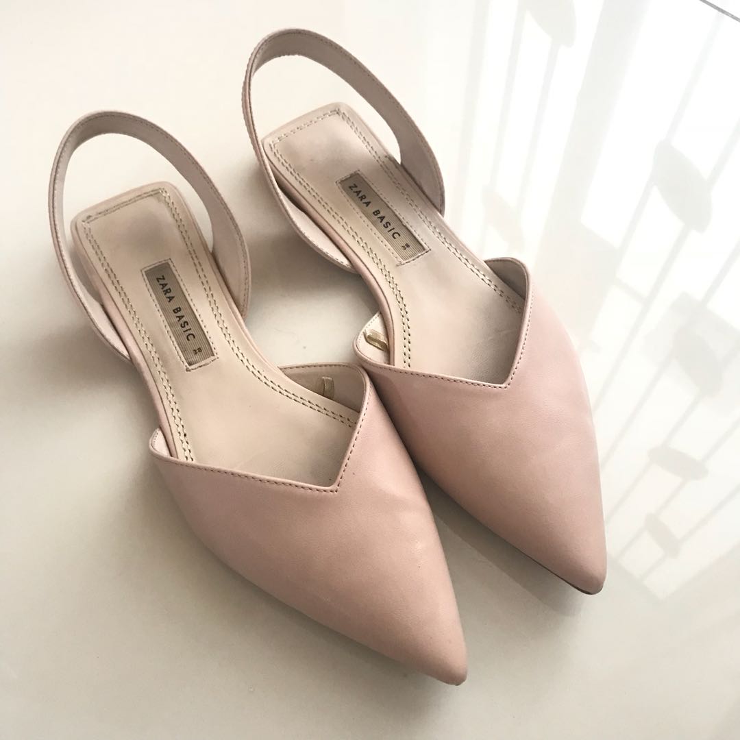 pink pointed flats