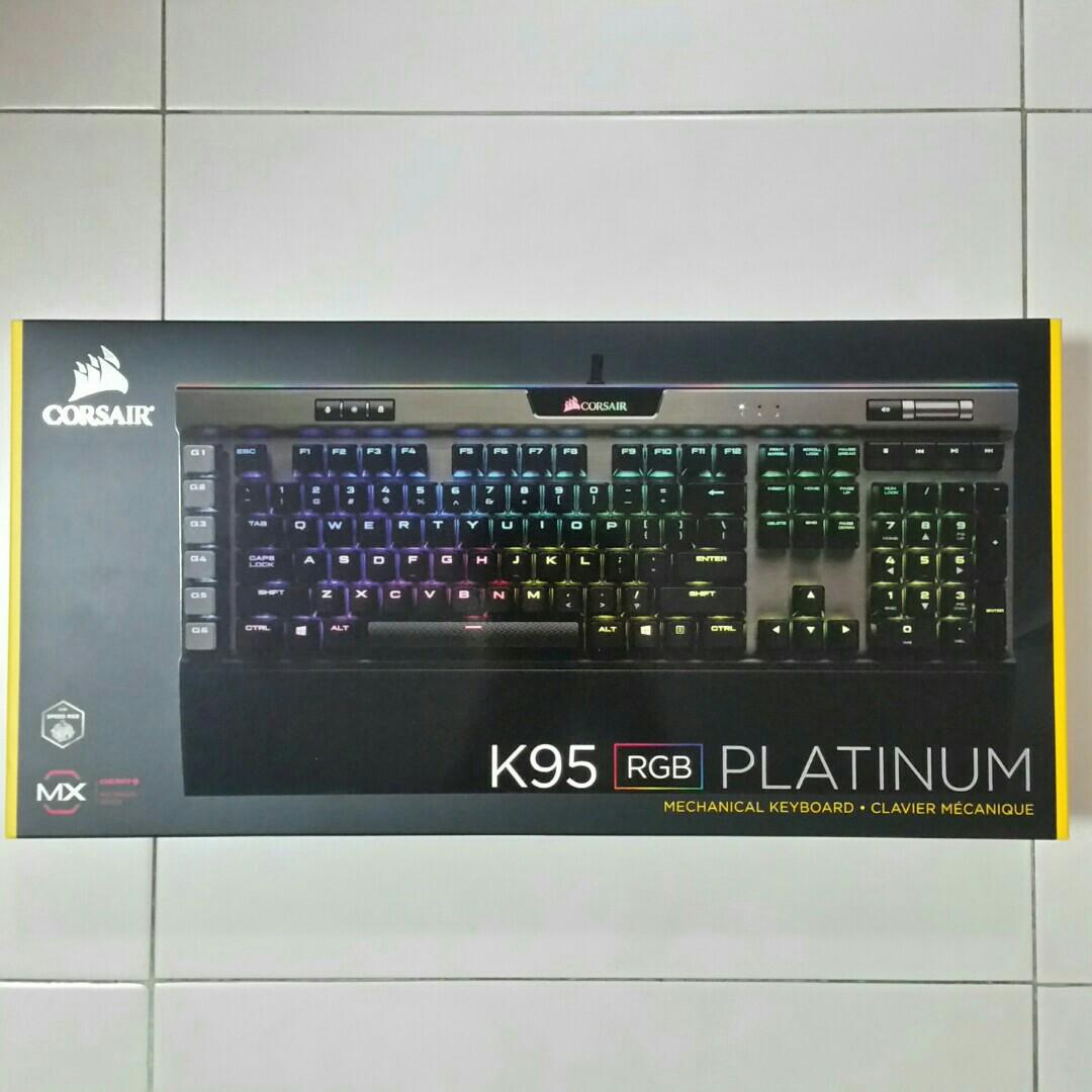 Last One Corsair K95 Rgb Platinum Cherry Mx Speed Gunmetal Electronics Computer Parts Accessories On Carousell