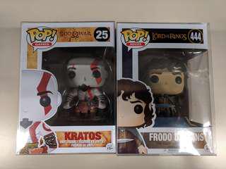 Funko Pop Kratos and Frodo