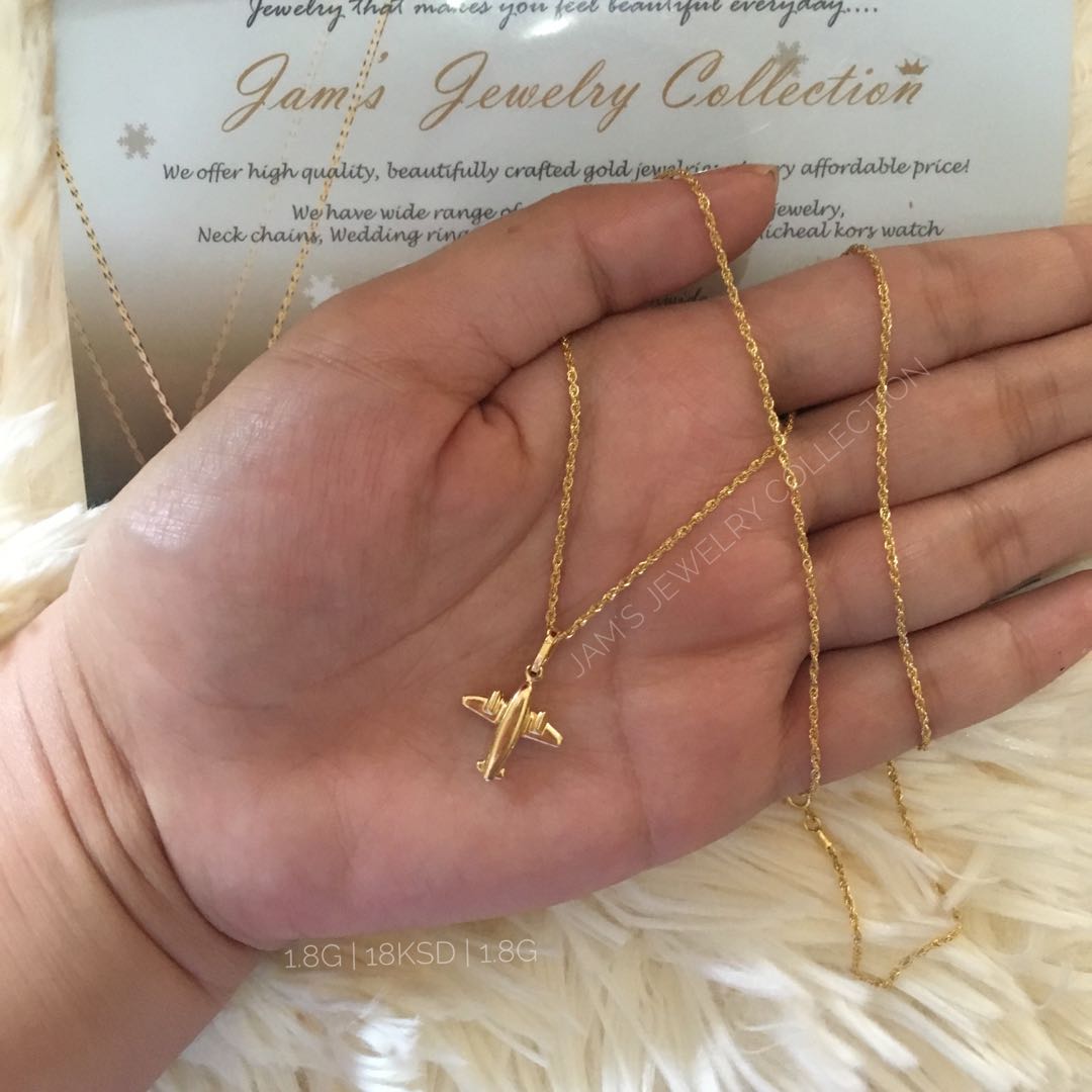18karat #PAWNABLE airplane necklace 