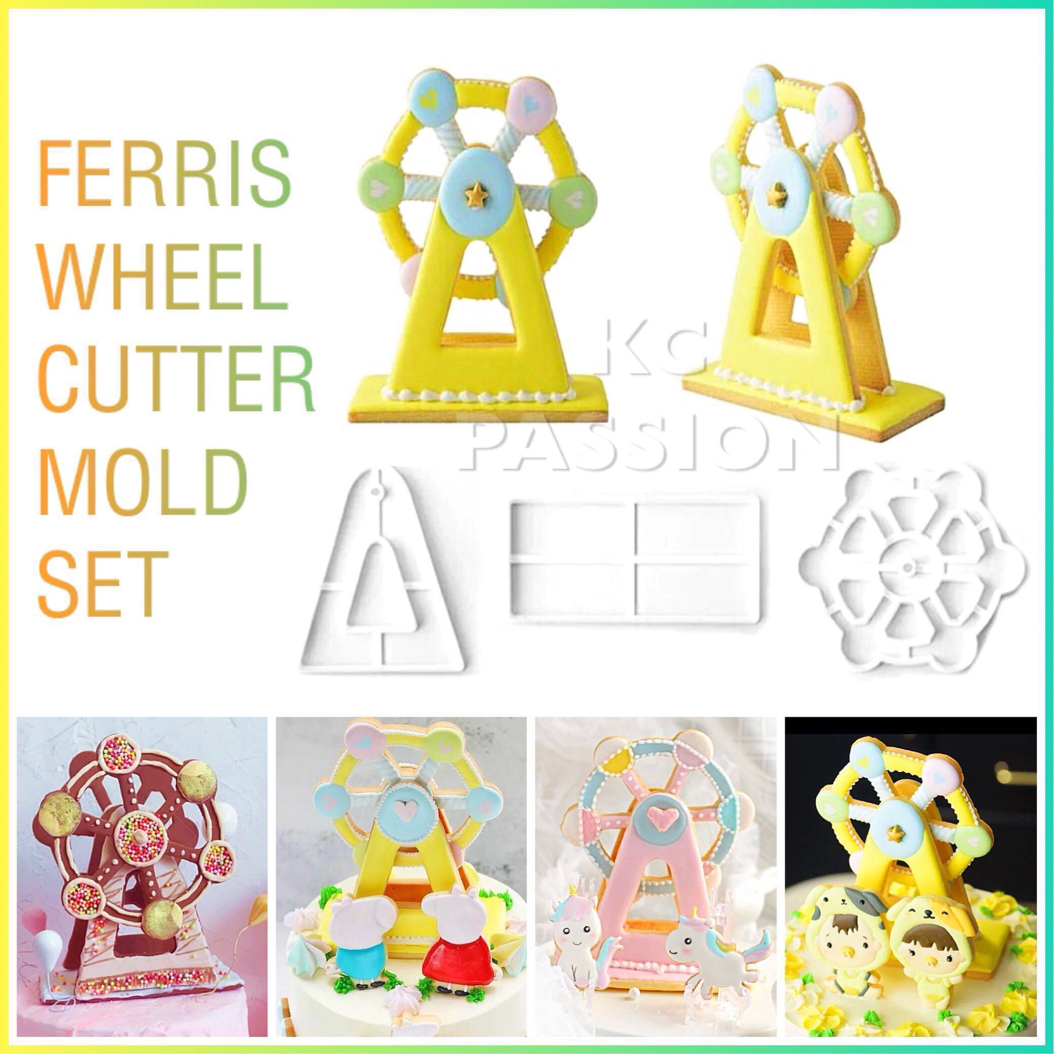 Ferris Wheel Cutter Mold Tool Cake Decorating Tool For Cookies Fondant Cake Cupcake - roblox video game fondant stamp cutter or cupcake topper usa