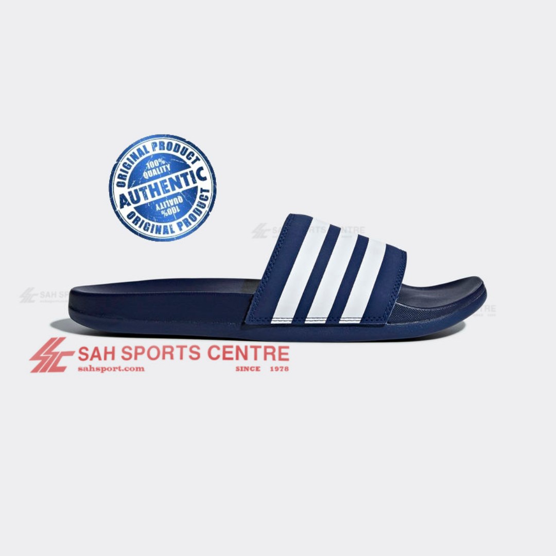 Adidas cloudfoam sale plus stripes slides