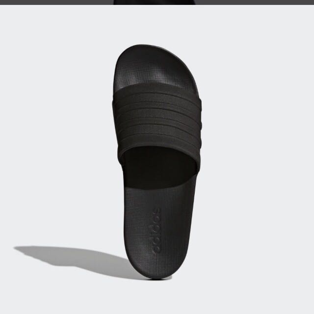 all black adidas slides