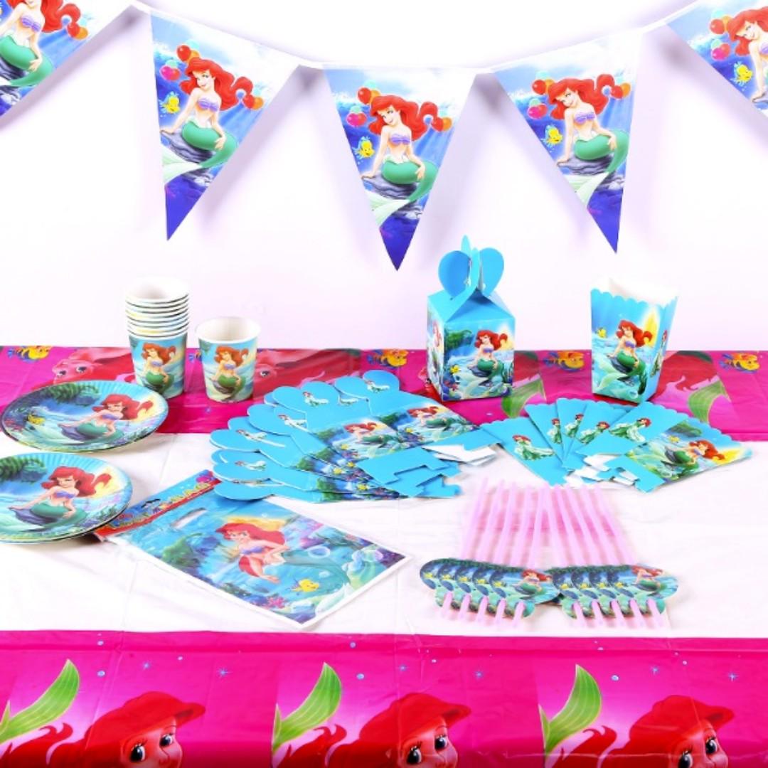 Ariel Mermaid Party Supplies Party Decorations Theme Party