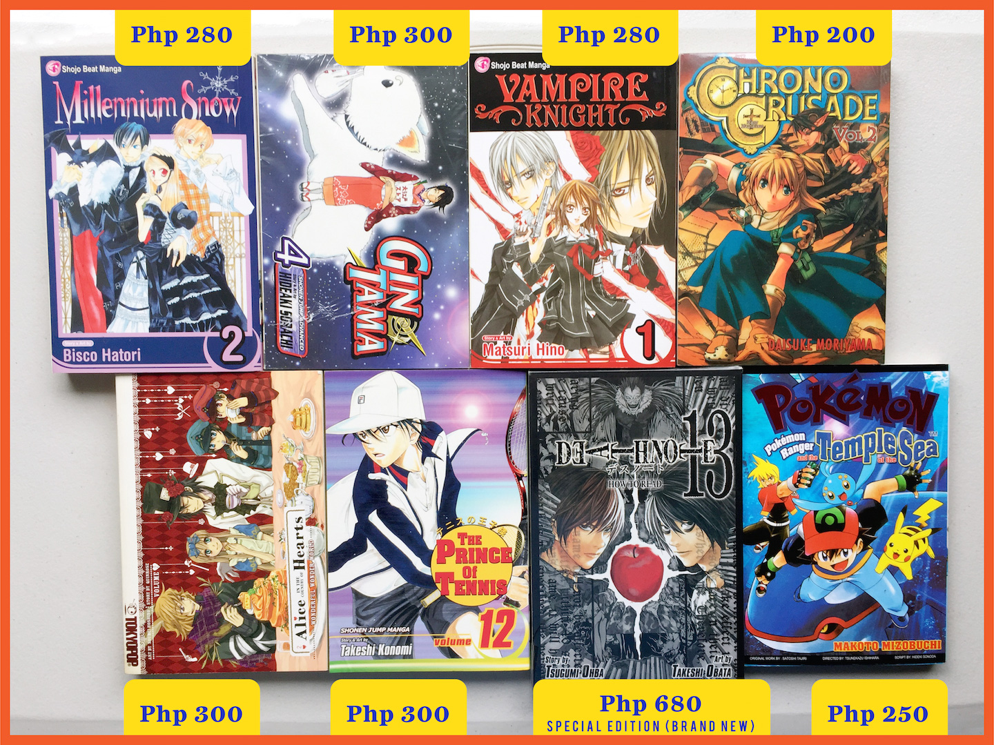 Assorted Manga Gintama Vampire Knight Prince Of Tennis
