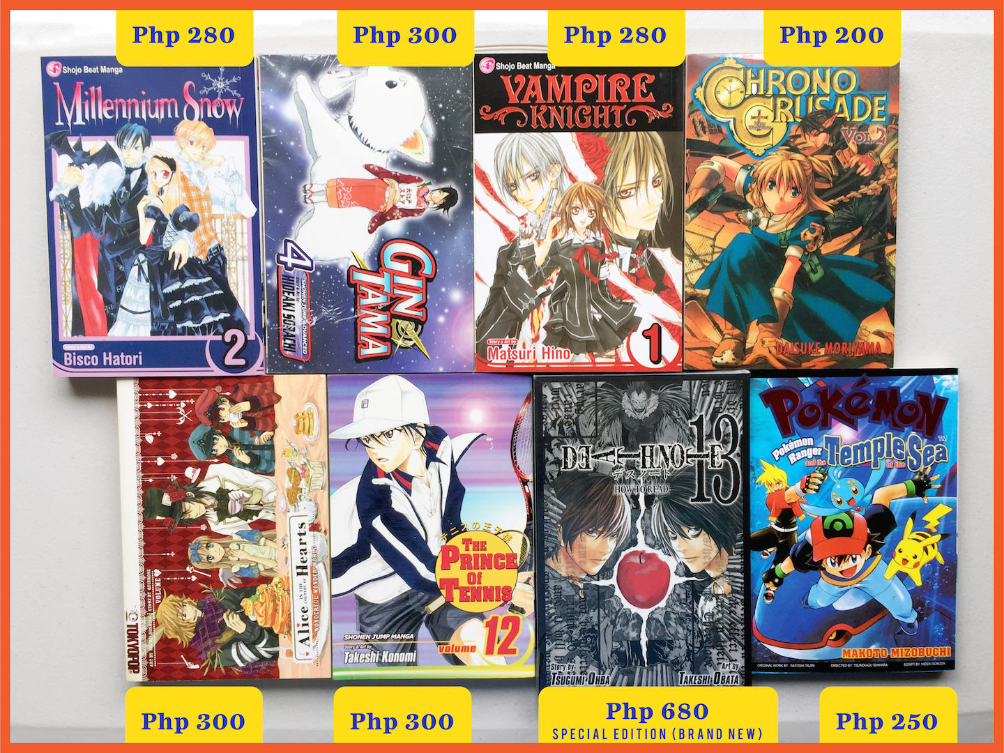 Assorted Manga Gintama Vampire Knight Prince Of Tennis Deathnote Hana Kimi Books Comics Manga On Carousell