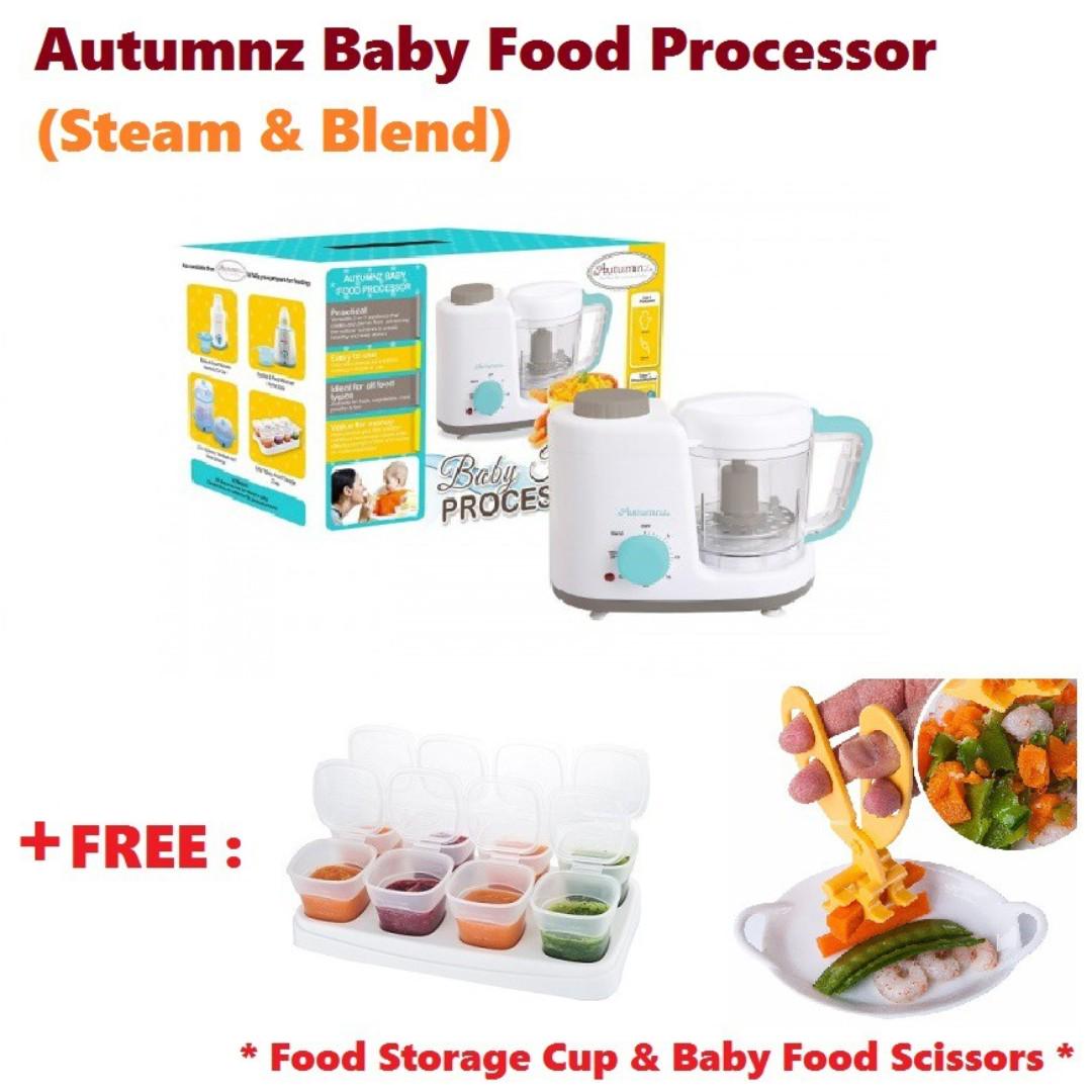 Autumnz 2 In 1 Baby Food Processor Steam Blend With Free Gifts Turquoise Babies Kids Nursing Feeding On Carousell